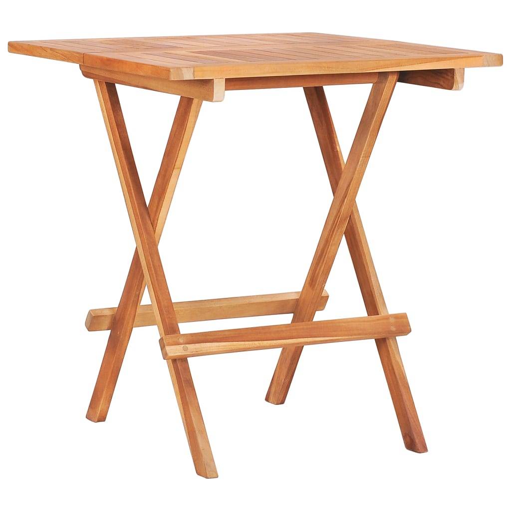 Ensemble de bistro jardin meuble extérieur terrasse 3 pièces avec coussins gris bois de teck massif - Image 3