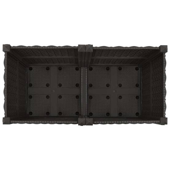 Jardinière polypropylène noir 80 x 40 x 44 cm - PANGIVO - Image 5