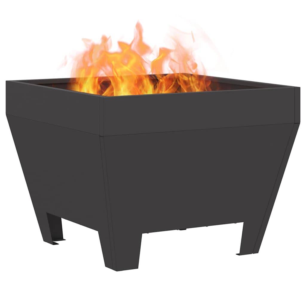 ComfortXL - Brasero carré foyer extérieur en acier pour jardin terrasse 50x38 cm Noir – ComfortXL Outdoor Living - Image 3