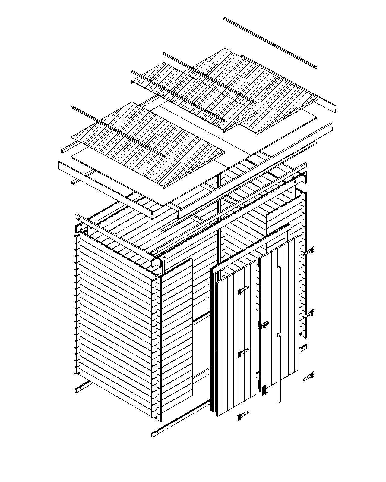 Timbela - Abri de Jardin en Bois - 142x204xH200 cm / 2.22 m² - 19 mm d’épaisseur - Timbela M311C1 - Image 7