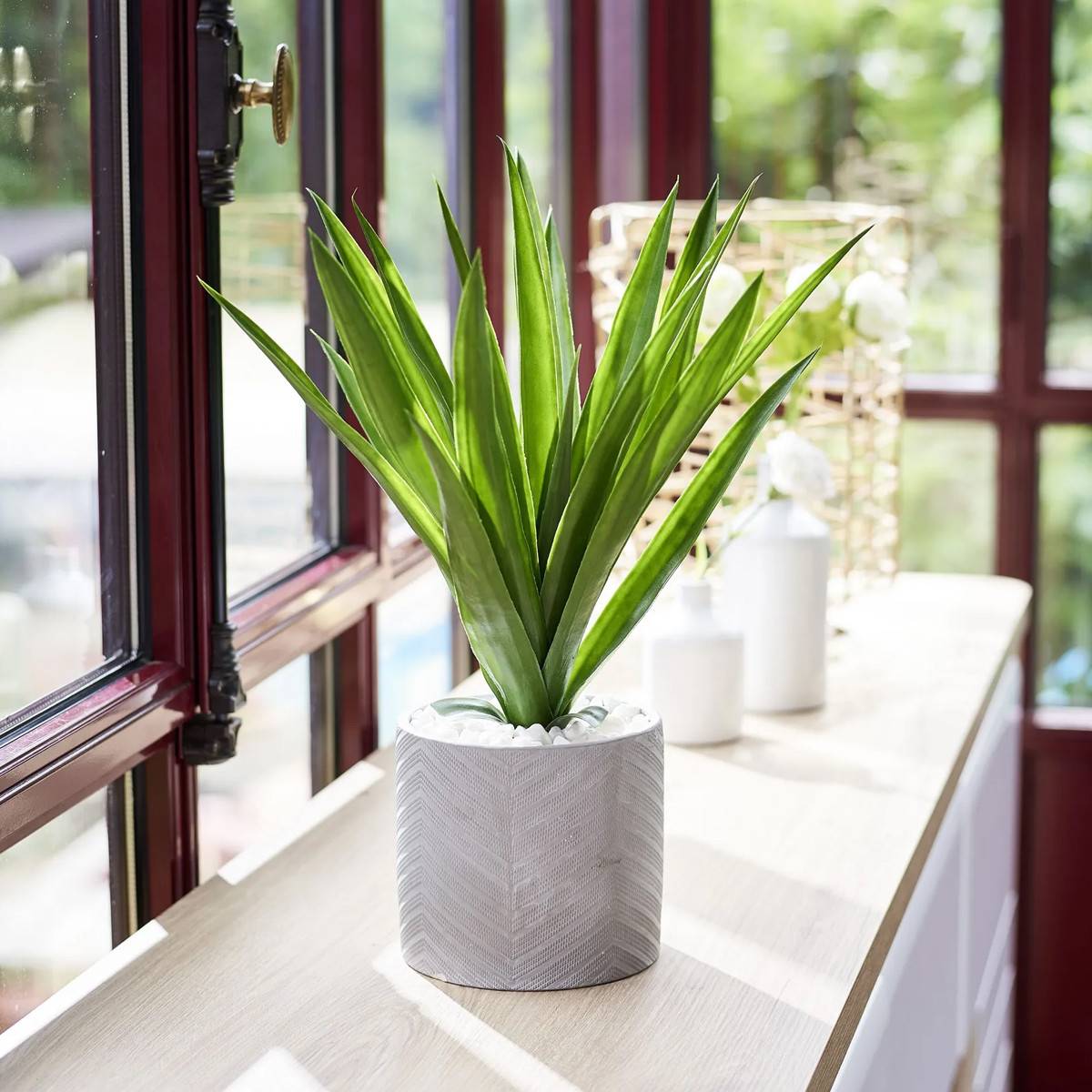 Atmosphera - Aloe vera artificiel pot céramique H48cm - Atmosphera Créateur d'intérieur - Image 2