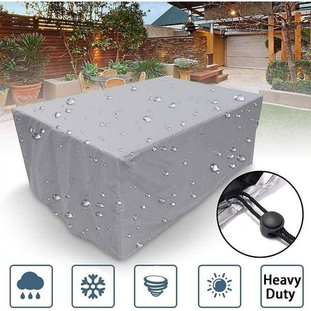 IntiMeg - Housse de protection rectangulaire pour table de jardin, imperméable, 210 x 140 x 80 cm IntiMeg - Image 5