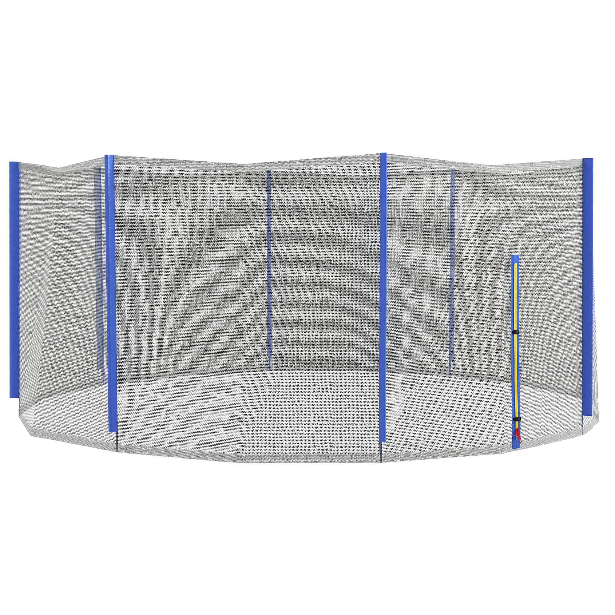 Sportnow - Filet de sécurité trampoline porte zipée Ø 366 cm 8 poteaux bleu noir - SPORTNOW - Image 1