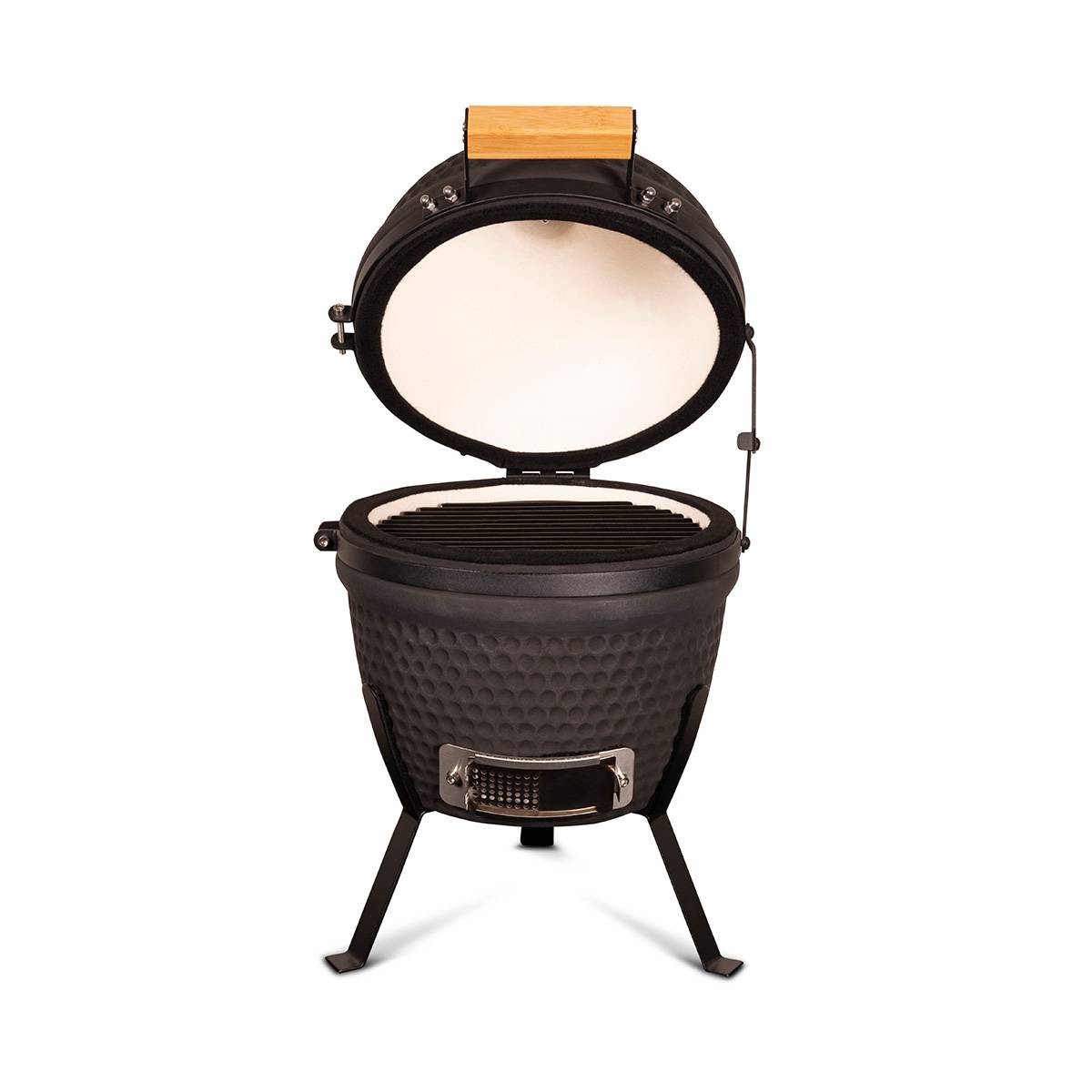 Barbecue kamado à poser Patton Classic 13" - Grille Ø 26 cm - Noir mat - Image 4