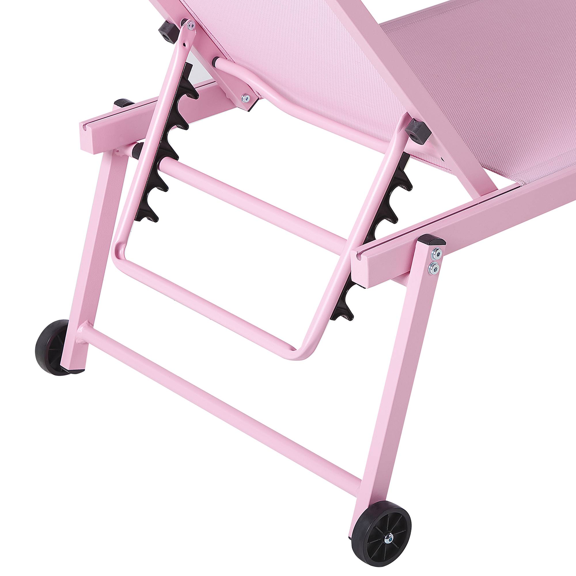 Beliani - Chaise longue Aluminium Rose PORTOFINO - Beliani - Image 5