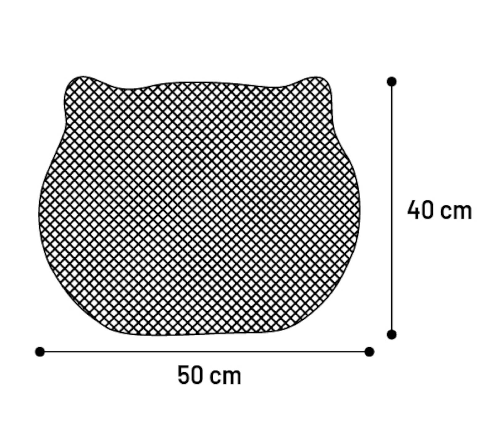 Eden - Tapis de litière pour chat 40 x 50 cm Tete de chat gris - Image 2