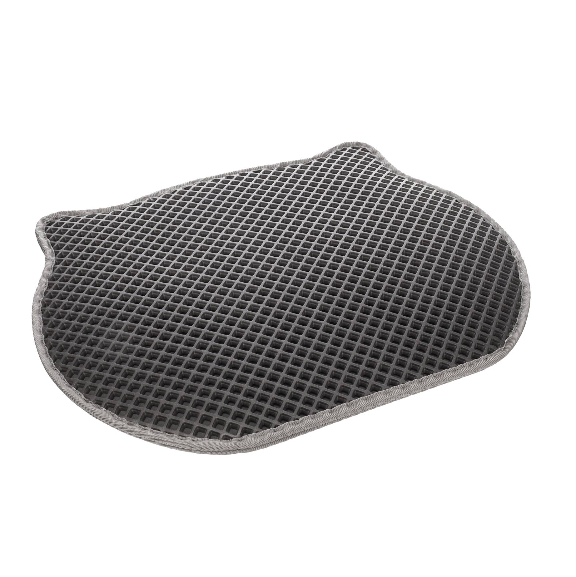 Eden - Tapis de litière pour chat 40 x 50 cm Tete de chat gris