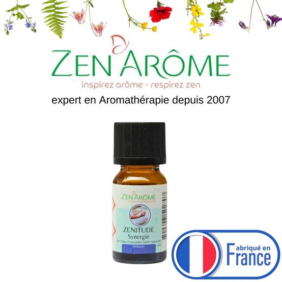Synergie d'Huiles Essentielles Zenitude – Mélange d'huiles essentielles 100% pures et naturelles – Aromathérapie – 10ml - Zen'Arôme - Image 1