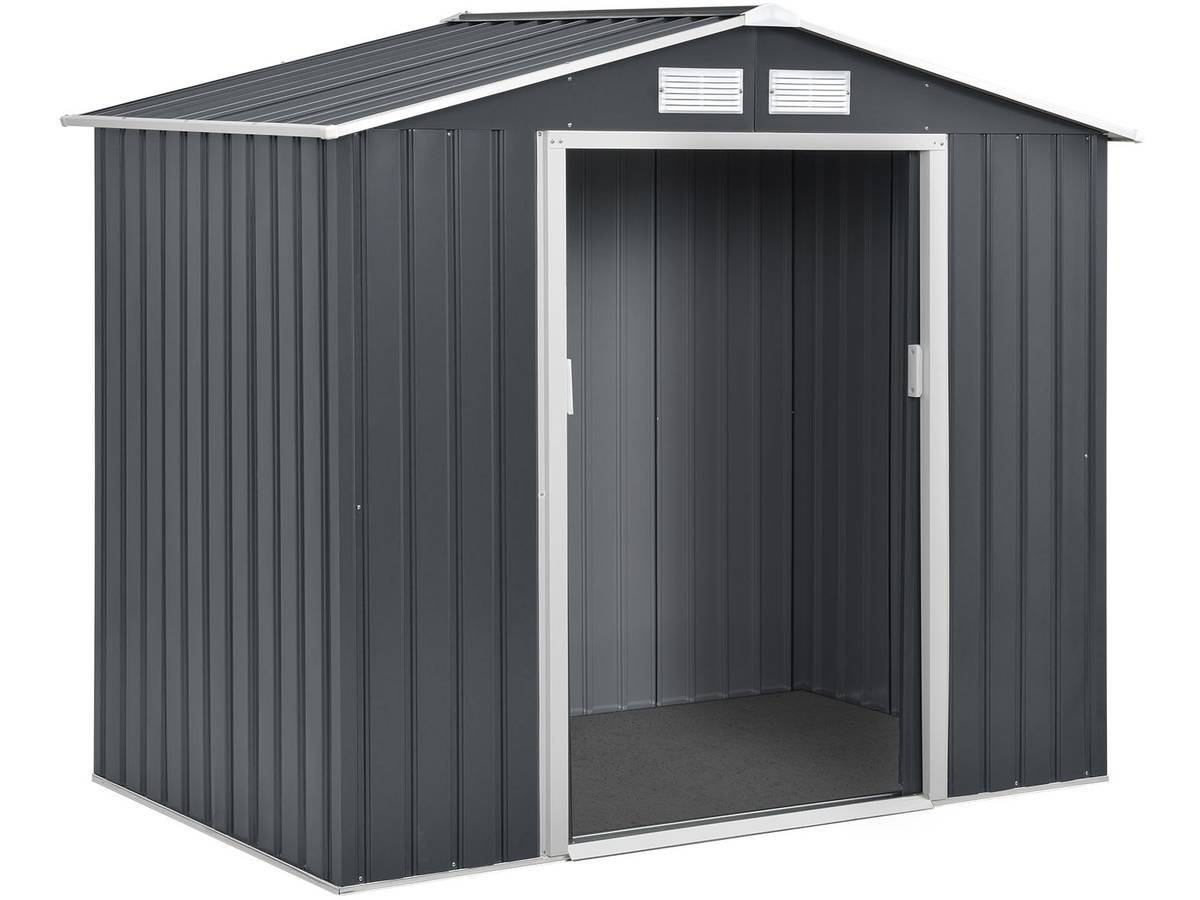 Abri De Jardin Métal "vegas" - 2,7 M² - Gris -habitat Et Jardin