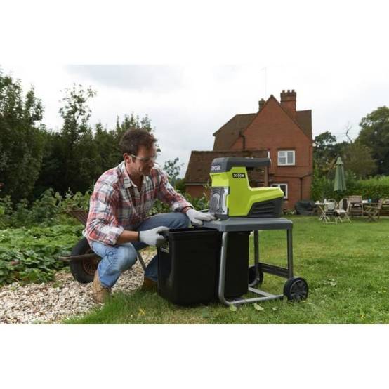 RYOBI - Broyeur de végétaux 3000 W - broyage par cylindre - silencieux - capacité broyage 45 mm - bac collecteur 55 L - RSH30 - Image 6