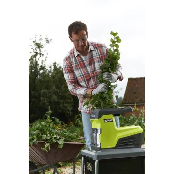 RYOBI - Broyeur de végétaux 3000 W - broyage par cylindre - silencieux - capacité broyage 45 mm - bac collecteur 55 L - RSH30 - Image 3