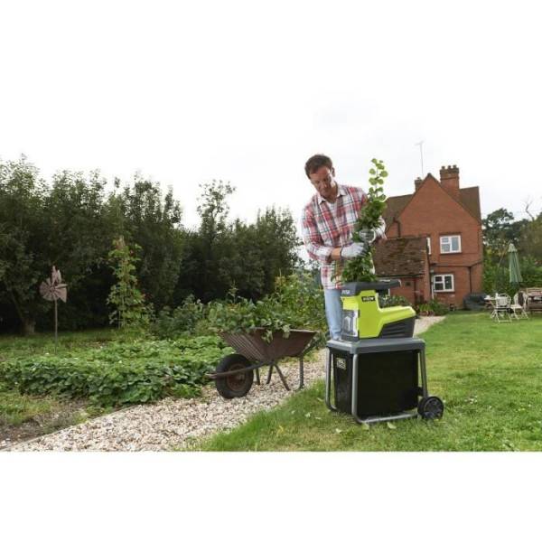 RYOBI - Broyeur de végétaux 3000 W - broyage par cylindre - silencieux - capacité broyage 45 mm - bac collecteur 55 L - RSH30 - Image 5