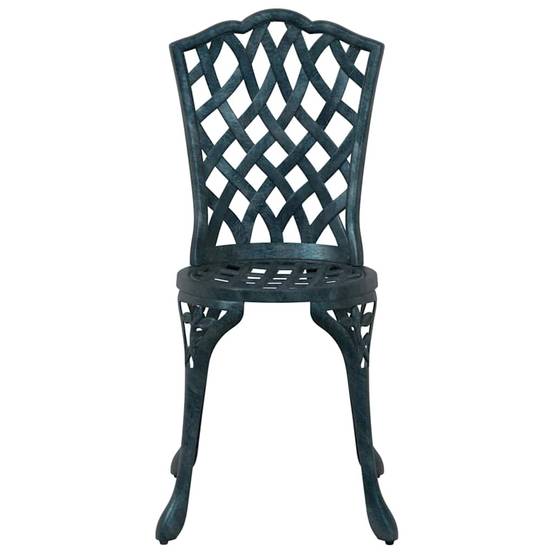 Chaise de jardin aluminium vert 39 x 40 x 87 cm - PANGIVO - Image 4
