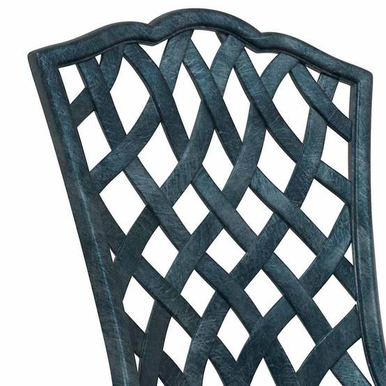 Chaise de jardin aluminium vert 39 x 40 x 87 cm - PANGIVO - Image 7