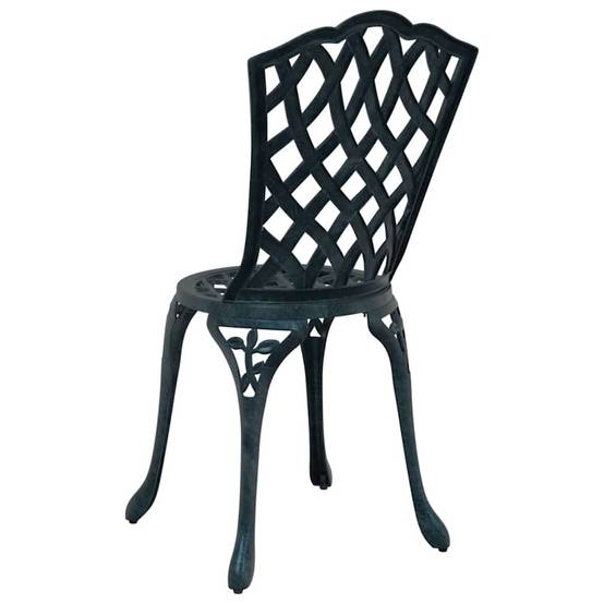 Chaise de jardin aluminium vert 39 x 40 x 87 cm - PANGIVO - Image 6