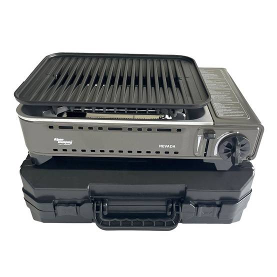 Barbecue à gaz Portable Réchaud Grill 1780W Butane Allumage Piezo + Mallette Camping ALPEN - Image 1