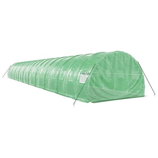 Serre tunnel de jardin 60m² bâche PE et acier culture potager verte 20x3m – ComfortXL Outdoor Living - Image 6