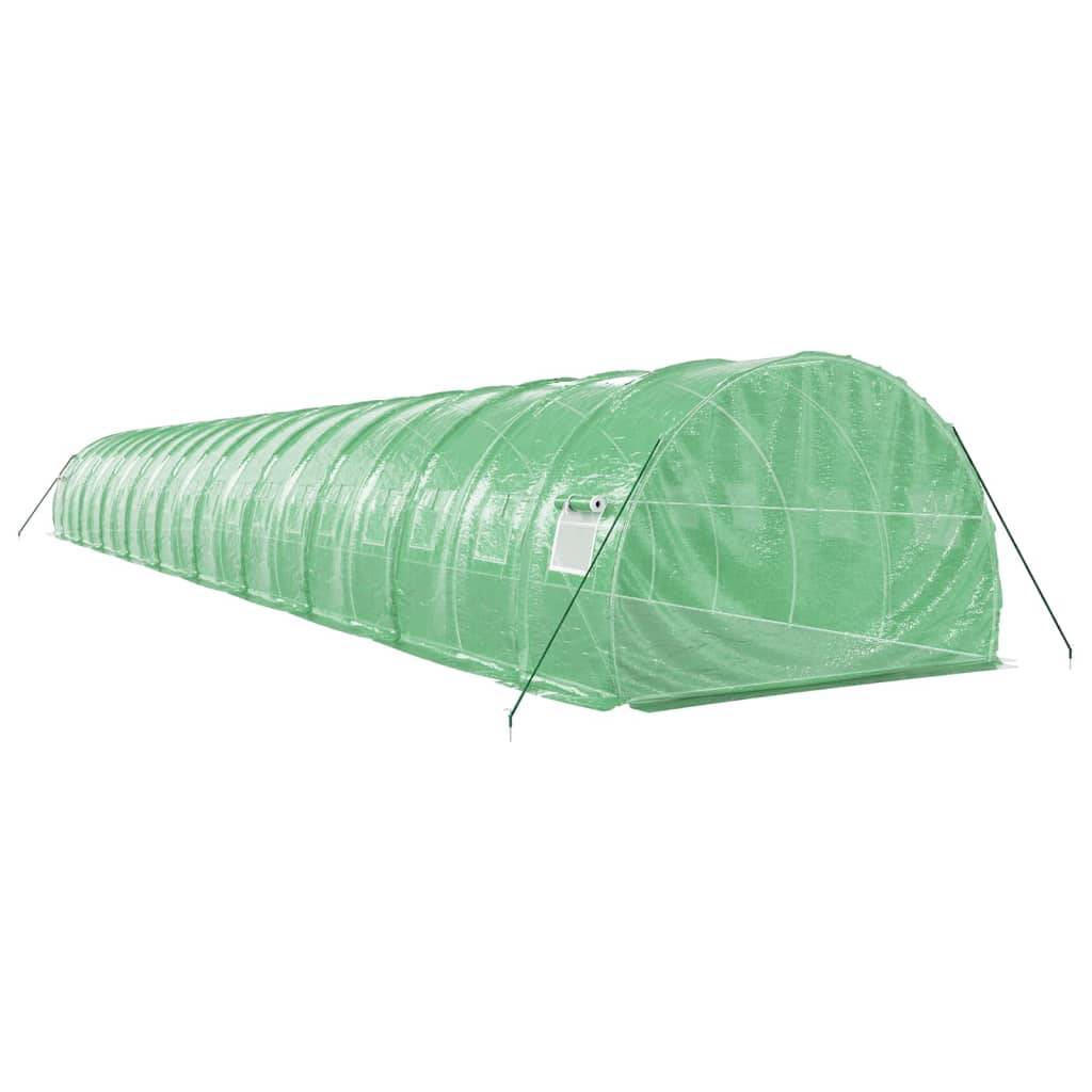 Serre tunnel de jardin 60m² bâche PE et acier culture potager verte 20x3m – ComfortXL Outdoor Living - Image 6