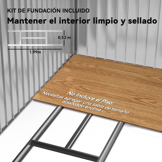Abri de jardin 213x130x185 cm remise métallique extérieure outils gris foncé - Image 8