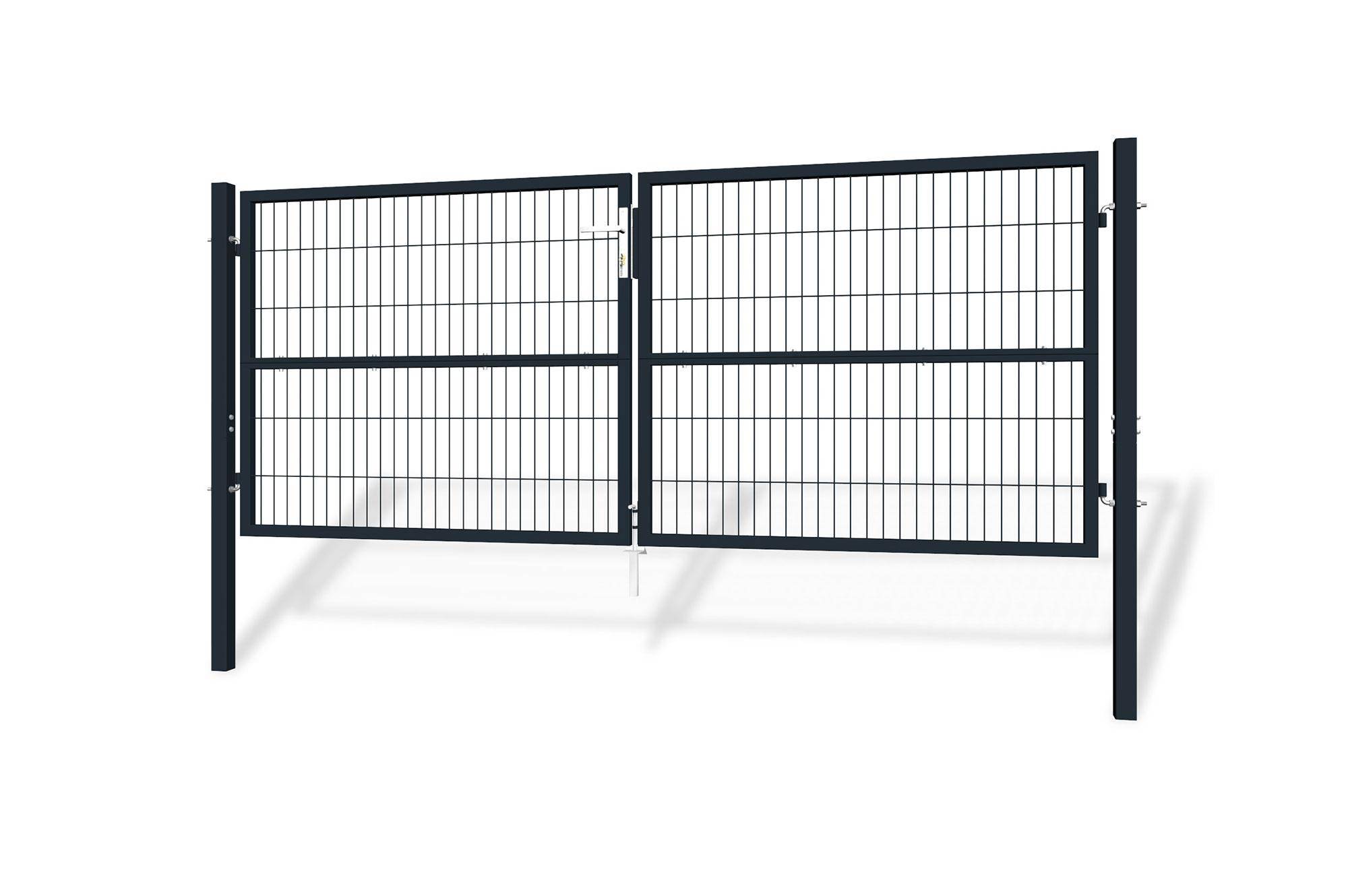 Casanoov Portail battant grillagé 3 m RAZO H.120 cm Gris - Image 1