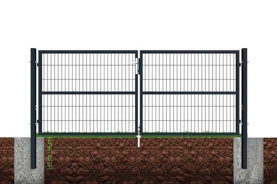 Casanoov Portail battant grillagé 3 m RAZO H.120 cm Gris - Image 6
