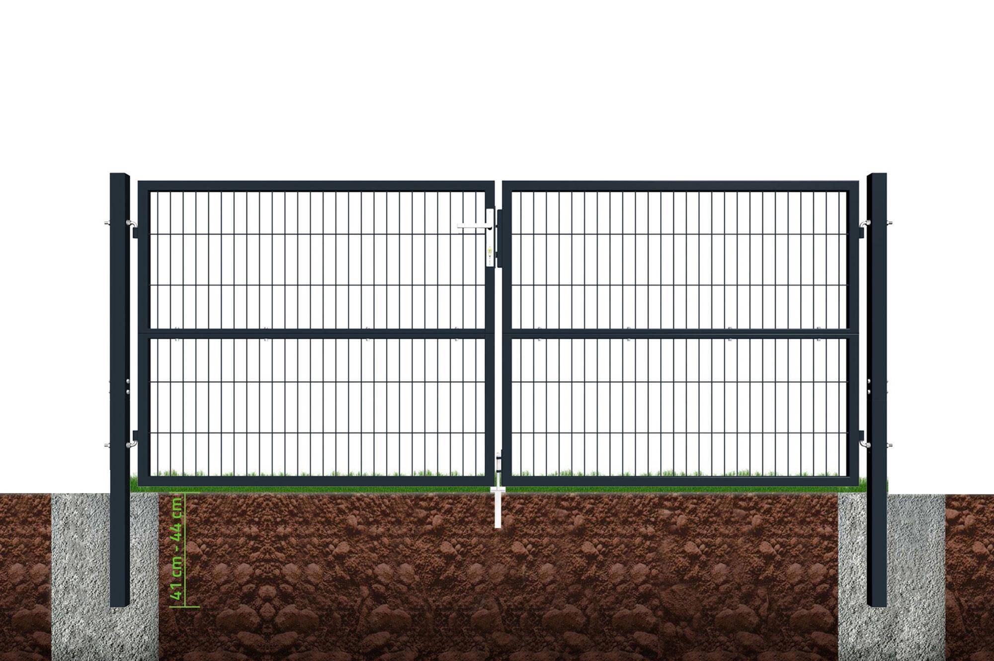 Casanoov Portail battant grillagé 3 m RAZO H.120 cm Gris - Image 6
