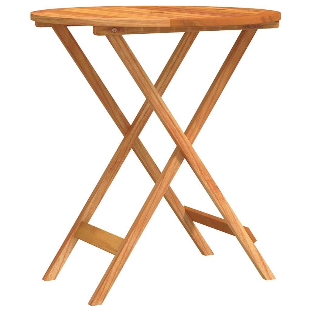 ComfortXL - Table de Jardin Ronde Pliable Ø60 cm en Bois d'Eucalyptus Massif avec Trou de Parasol – ComfortXL Outdoor Living - Image 2