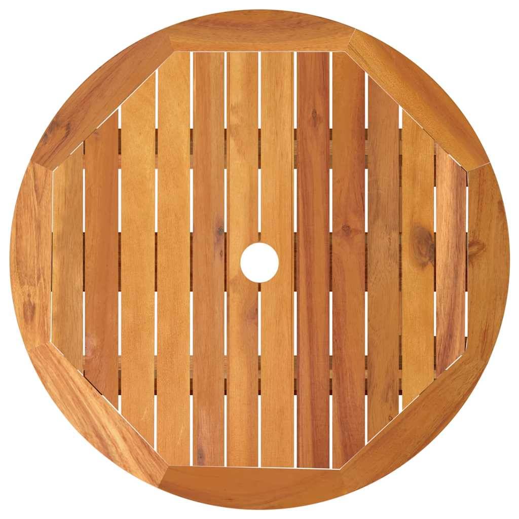 ComfortXL - Table de Jardin Ronde Pliable Ø60 cm en Bois d'Eucalyptus Massif avec Trou de Parasol – ComfortXL Outdoor Living - Image 5
