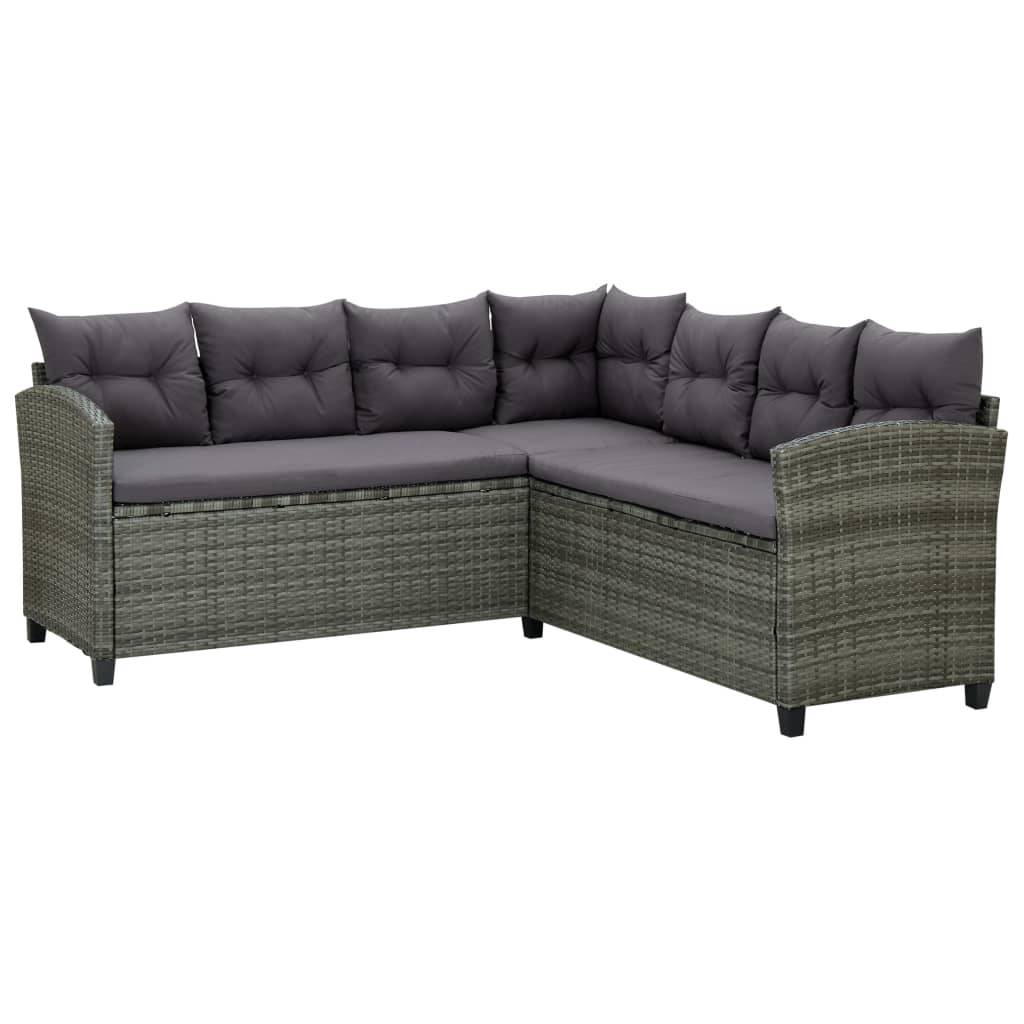 Vidaxl - Salon de jardin 6 pcs avec coussins résine tressée gris vidaXL 315231 - Image 9