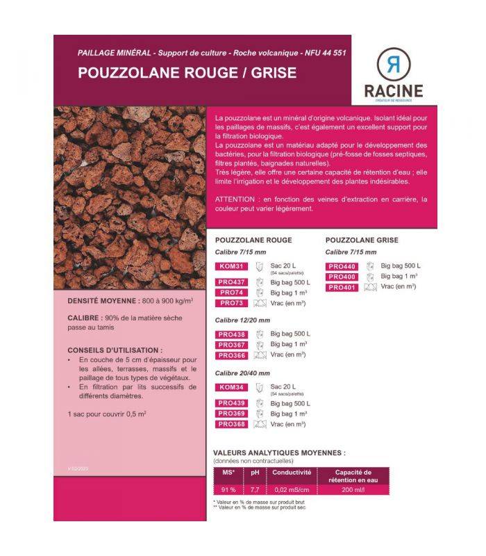 Paillage minéral en pouzzolane rouge 20/40mm, 10 sacs de 20 litres - KOM34-10x20 - Image 2