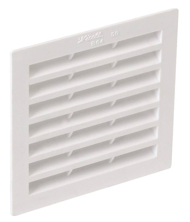Grille de ventilation carrée à visser ou à coller type 50cm2 - NICOLL - 1B64