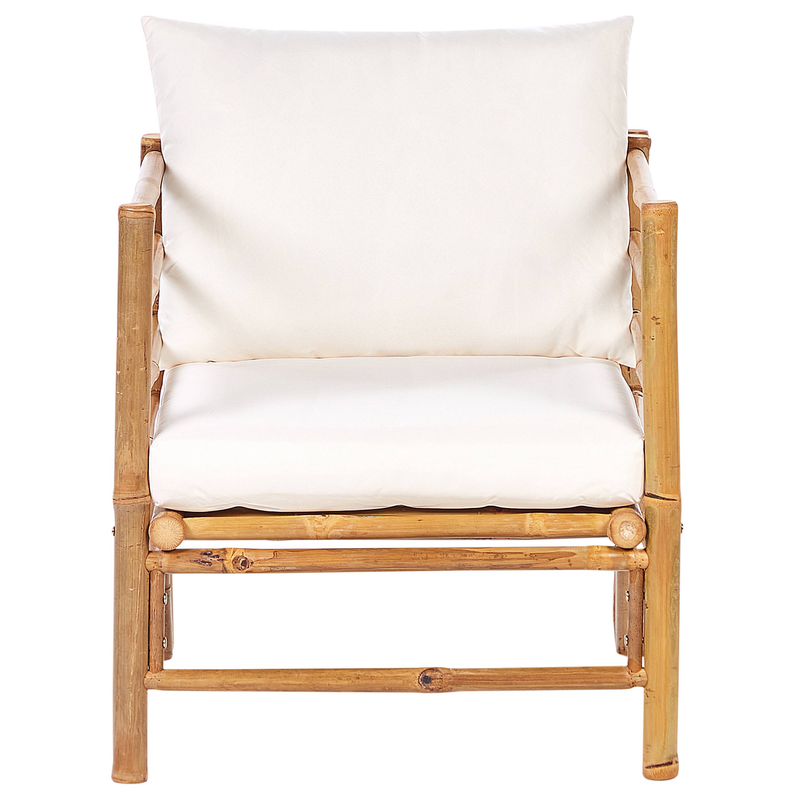 Beliani - Set de jardin, 4 Personnes Bambou Blanc cassé CERRETO - Beliani - Image 7