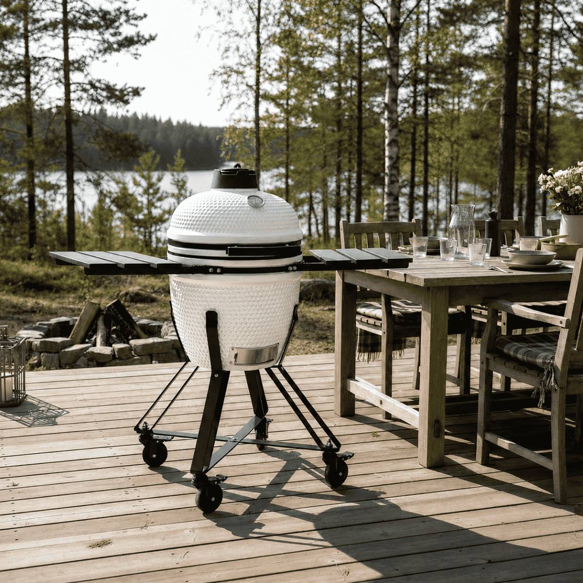 Barbecue kamado Fyregg 18 blanc HEAT Premium - Image 3