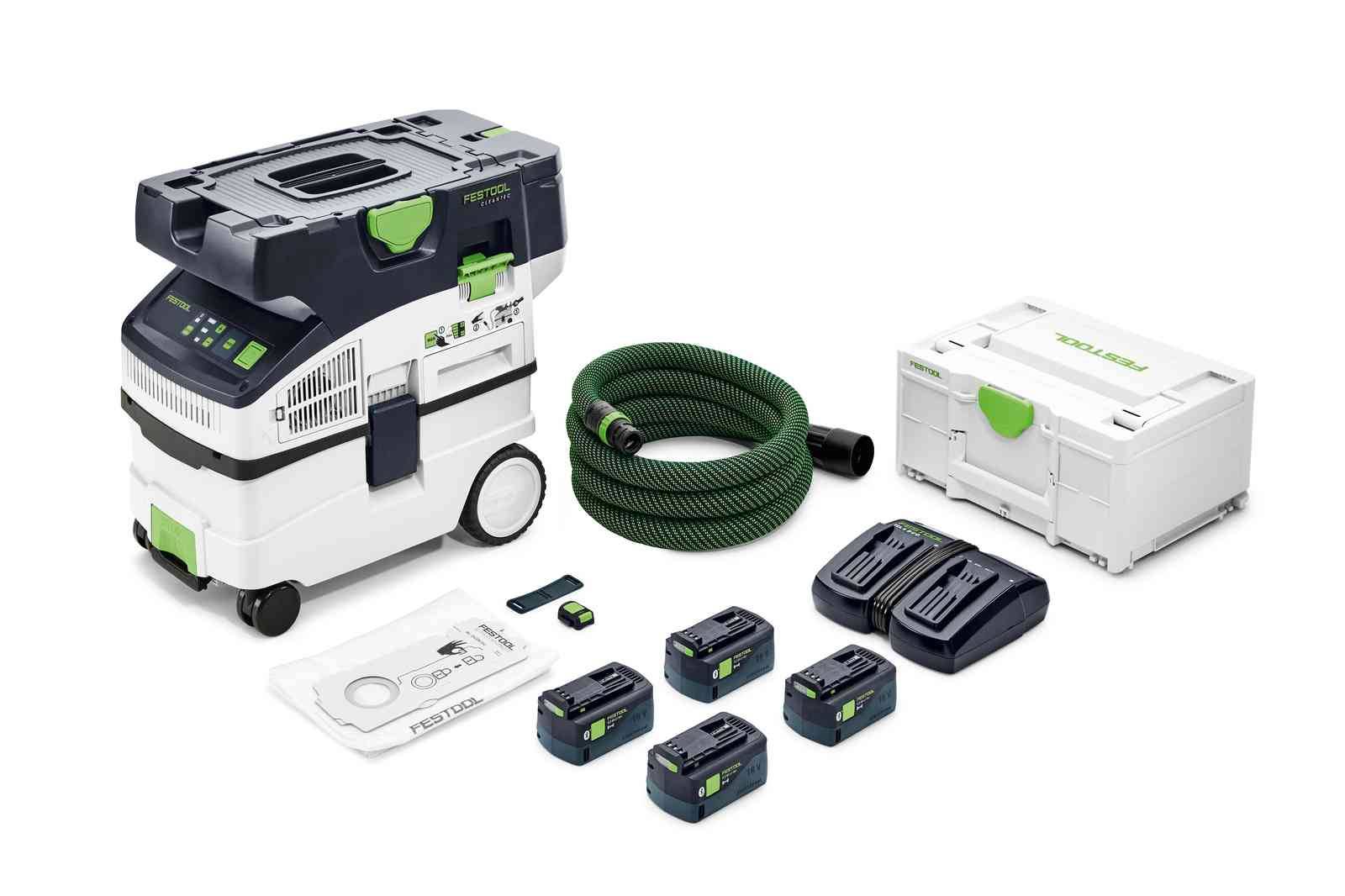 Festool - Aspirateur sans fil 36V (2x18V) CTLC MIDI I-Plus CLEANTEC - FESTOOL - avec 4 batteries 18V 5.0Ah + accessoires - 577671 - Image 1