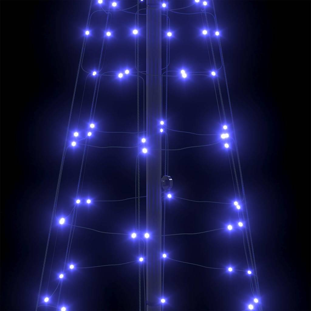 Arbre de Noël, Sapin de Noël LED avec piquets au sol Bleu 250 cm Fer u789q - Image 5