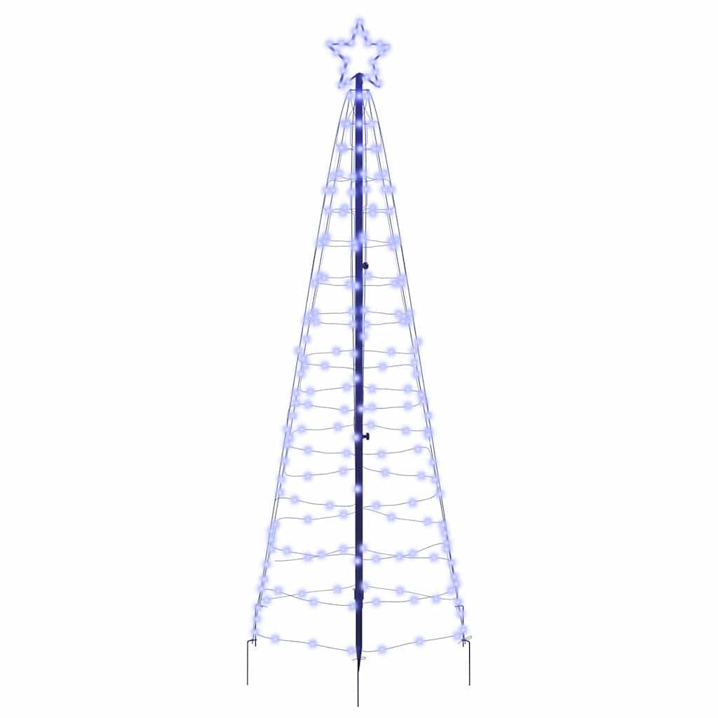 Arbre de Noël, Sapin de Noël LED avec piquets au sol Bleu 250 cm Fer u789q - Image 2