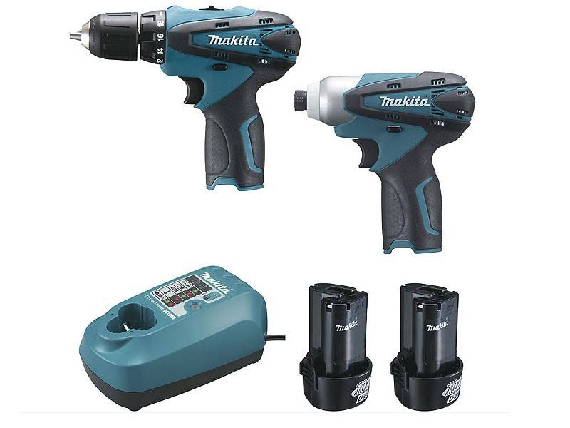 LOT MAKITA 10.8V 1.3Ah Li-Ion : Perceuse Visseuse DF330D + Visseuse à Choc TD090D en Coffret MAK-PAC - LCT204J - Image 1