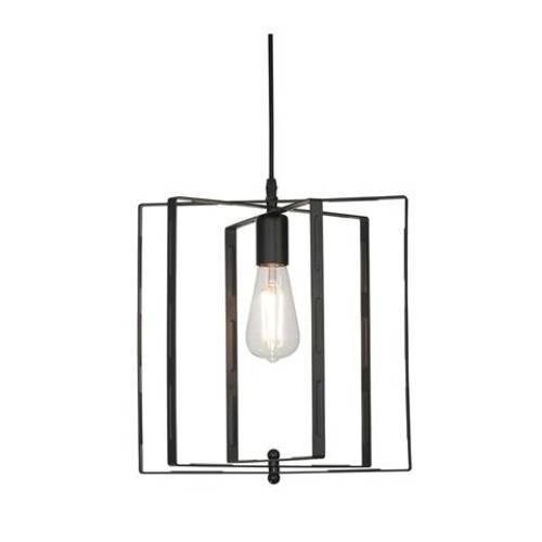 Suspension NOBEL métal noir carré 60W - Image 1