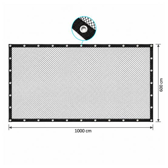 COVER NET filet de bassin 10x6 m - Maille 10mm - Noir/Vert - Anti-Hérons - Image 4