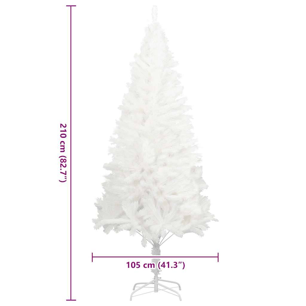 Sapin de Noël | Arbre de Noël artificiel aiguilles réalistes blanc 210 cm Maison Chic - Image 6