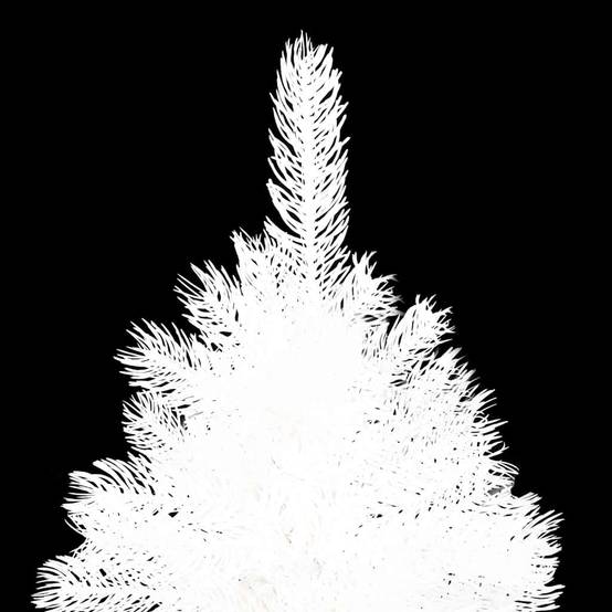 Sapin de Noël | Arbre de Noël artificiel aiguilles réalistes blanc 210 cm Maison Chic - Image 3