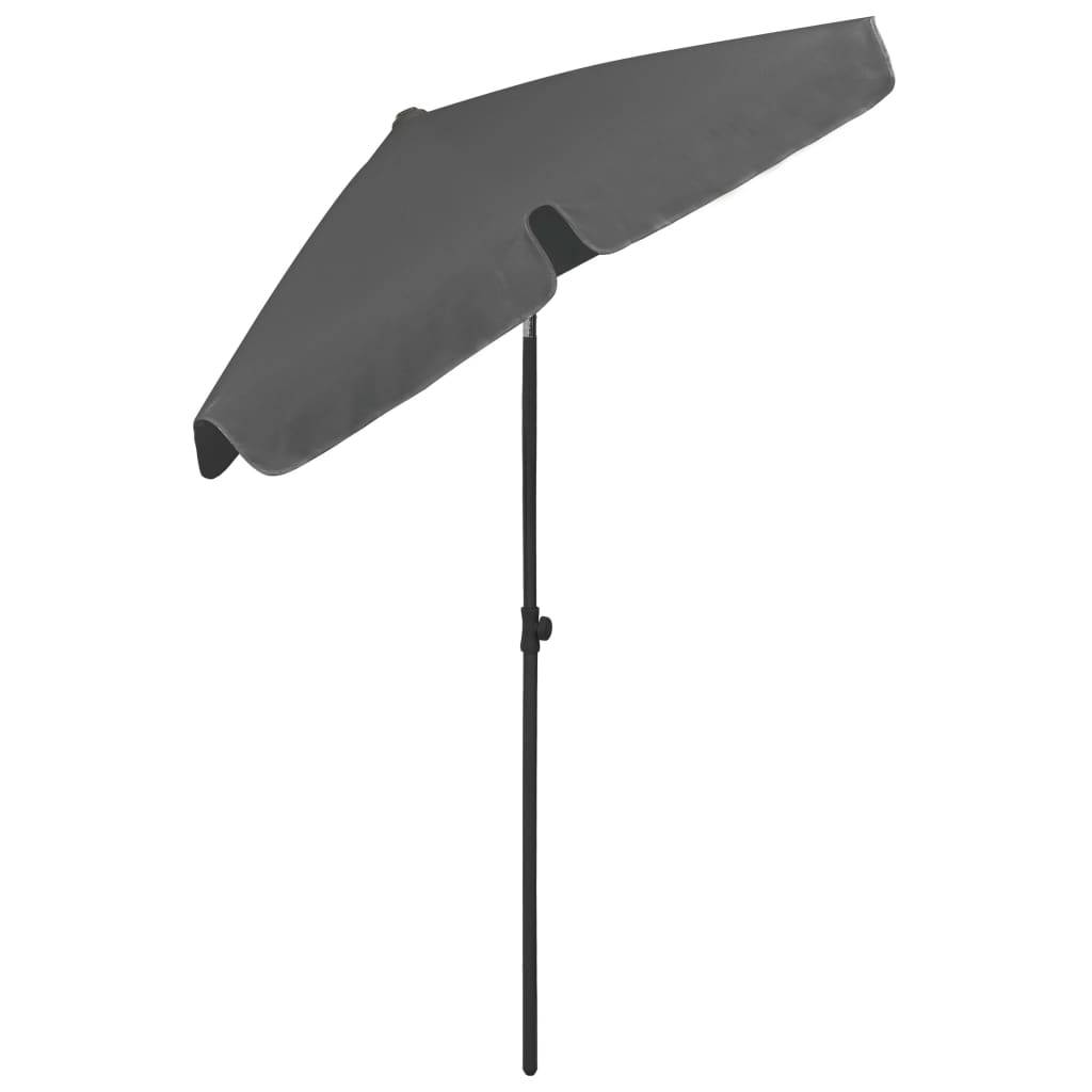 Helloshop26 - Parasol de plage 180 x 120 cm anthracite - Image 4