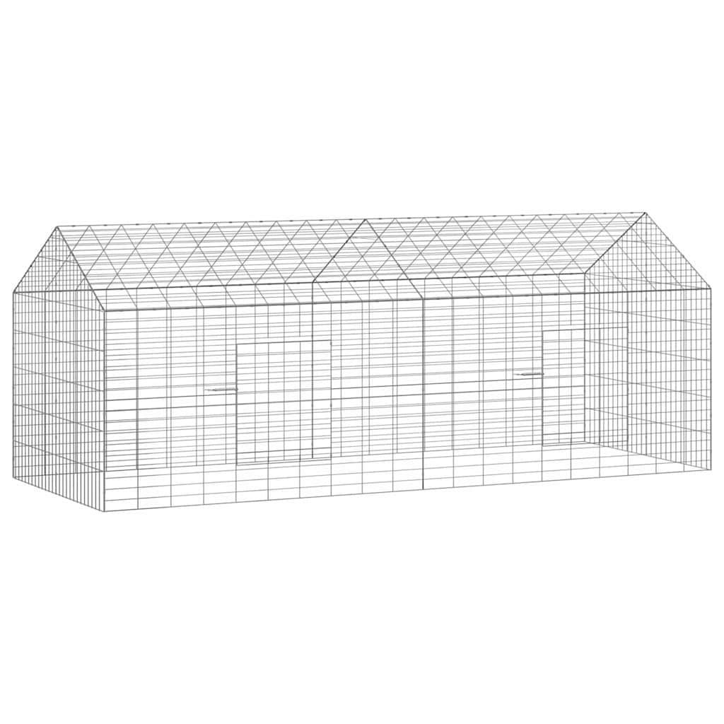 Vidaxl - Cage pour lapins Argent 200 x 78 x 78 cm Acier galvanisé vidaXL 42019233 - Image 2