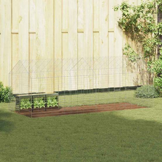 Vidaxl - Cage pour lapins Argent 200 x 78 x 78 cm Acier galvanisé vidaXL 42019233 - Image 1