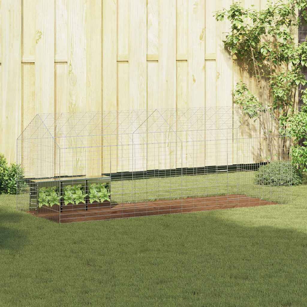 Vidaxl - Cage pour lapins Argent 200 x 78 x 78 cm Acier galvanisé vidaXL 42019233 - Image 1