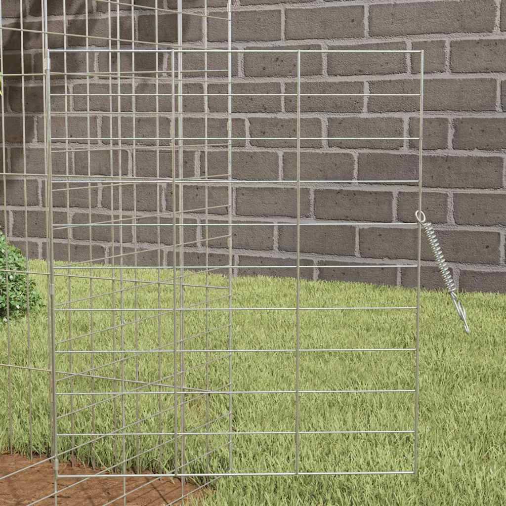 Vidaxl - Cage pour lapins Argent 200 x 78 x 78 cm Acier galvanisé vidaXL 42019233 - Image 6