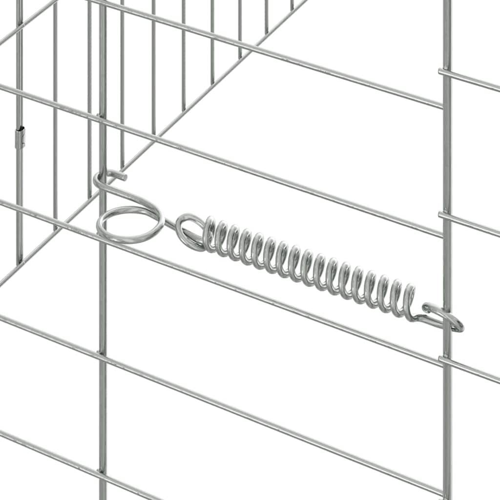 Vidaxl - Cage pour lapins Argent 200 x 78 x 78 cm Acier galvanisé vidaXL 42019233 - Image 10