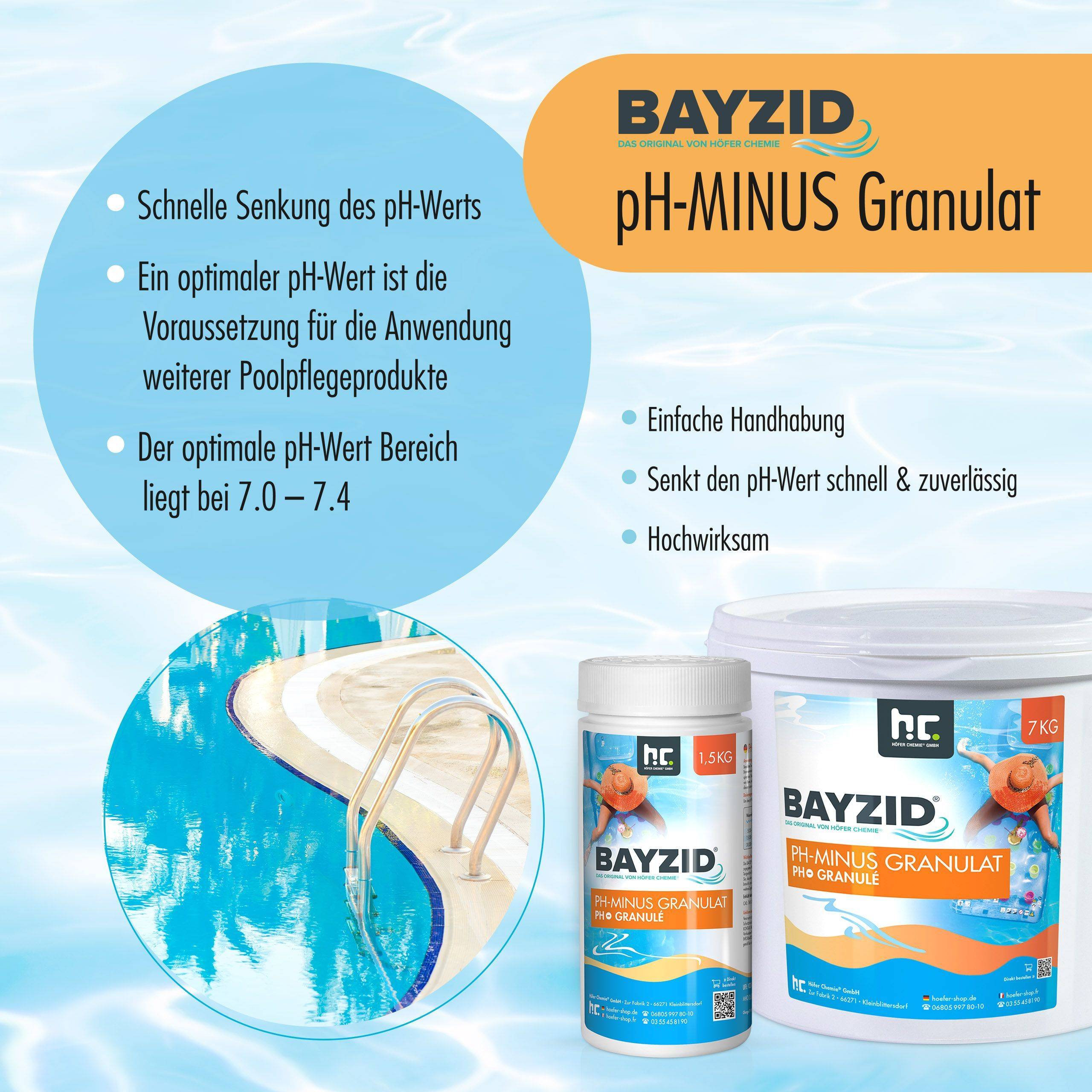 pH moins granulés Bayzid® en sceaux de 1,5 KG x 12 - Image 2