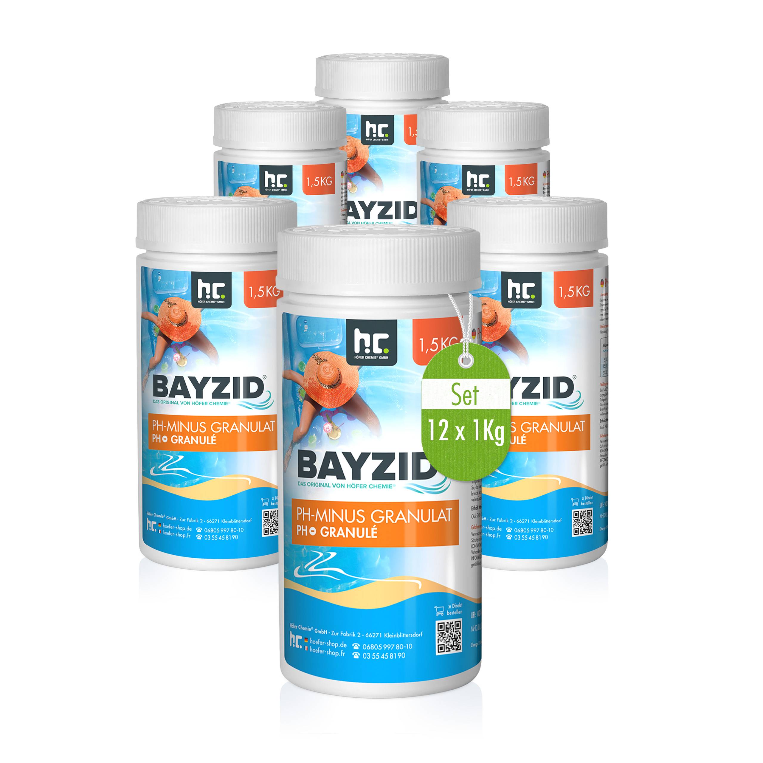 pH moins granulés Bayzid® en sceaux de 1,5 KG x 12 - Image 1