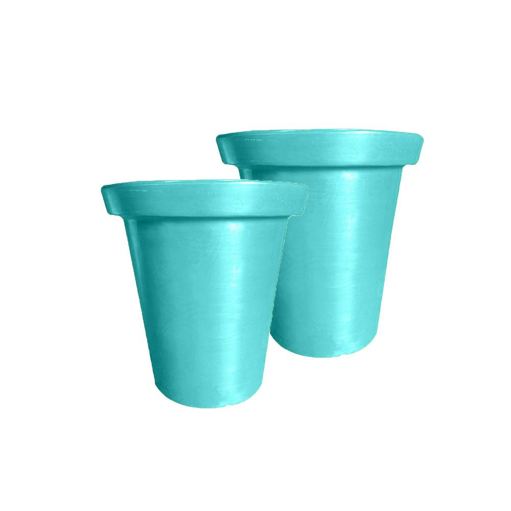 Pot de fleurs rond xxl delight 760l-lot de 2 - plast'up rotomoulage - Image 1